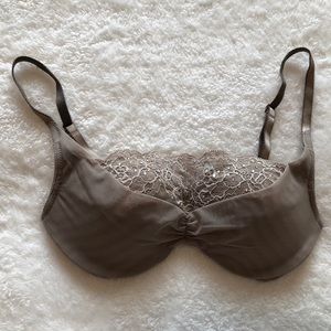 SOLD NWOT VS Grey Push-up Lace Panel - Size 32C